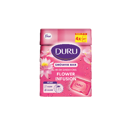 Туалетне мило DURU FRESH Квіткова Хмара екопак, 4*150 г